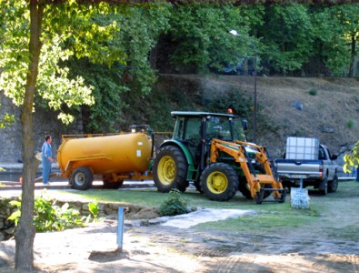 filling up at the pool
