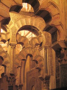 Cordoba Mosque decorative arch in Cordoba Mosque