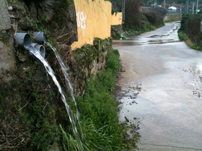 water pipes overflowing