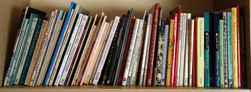 poetry books on a shelf
