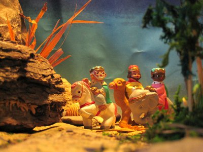 Nativity scene: three kings