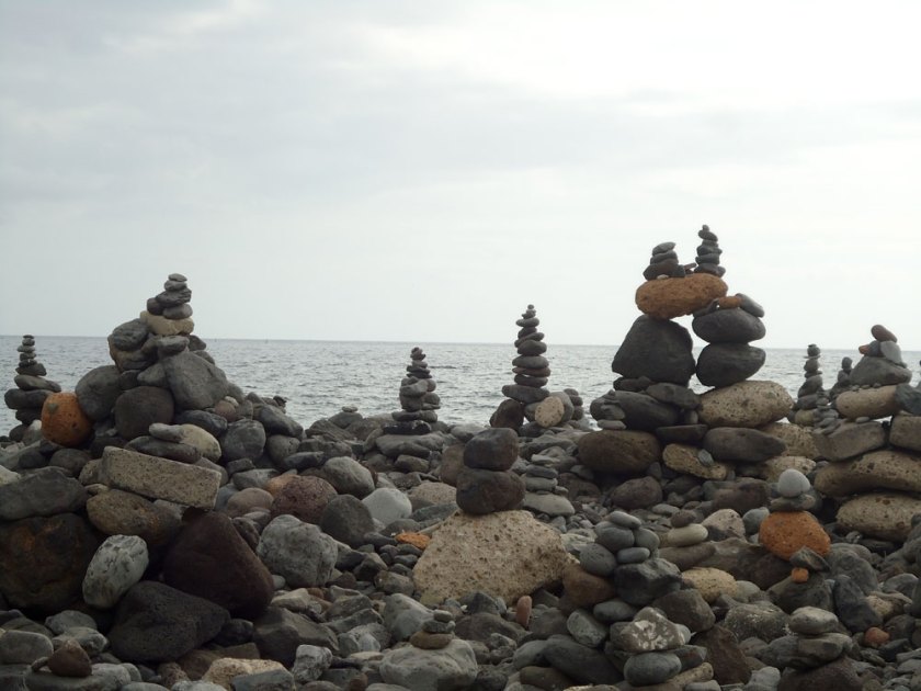 piles of stones, Playa del Duque, Tenerife