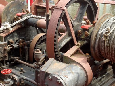 cogs-1765 sand dredger machinery close up