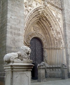 Avila Cathedral lions