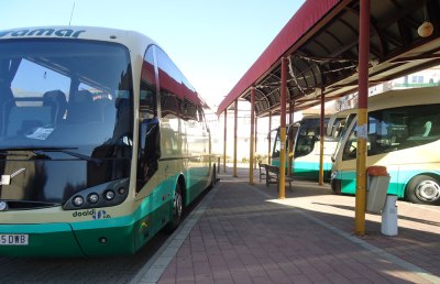 small town bus station, Spain