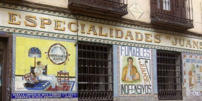 old tile adverts, (especialidades juanse), Madrid