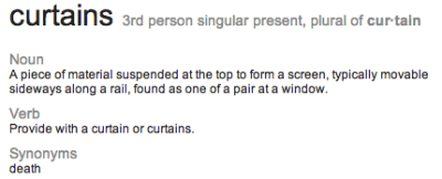 curtains definition