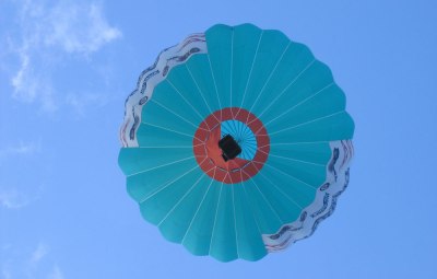 hot air balloon from underneath
