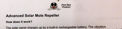 solar mole repeller