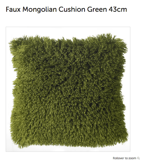 Faux Mongolian cushion