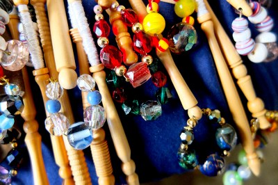 English lace bobbin spangles