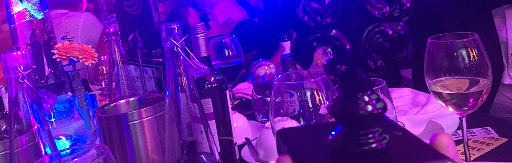 table debris at black-tie party