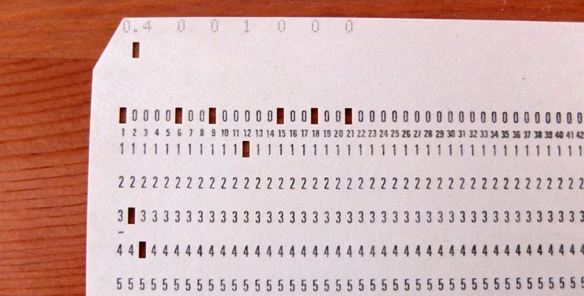 computer punchcard