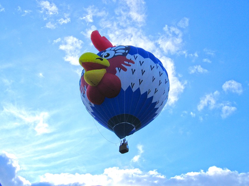 rooster hot air balloon 