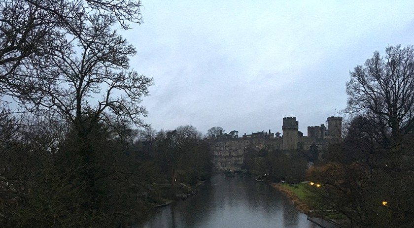 Warwick Castle at dusk