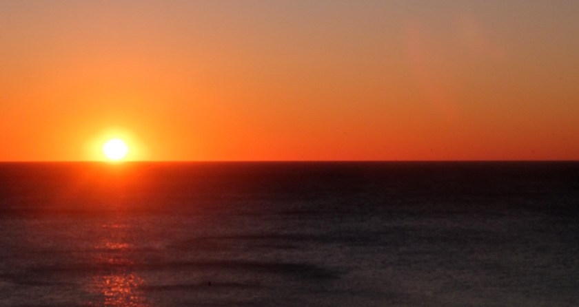 sunrise over the Mediterranean. Malaga