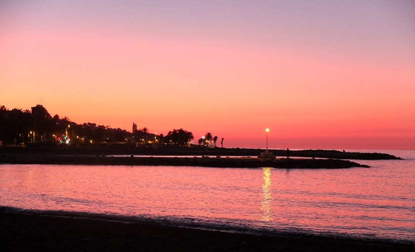 sunrise over the Mediterranean. 