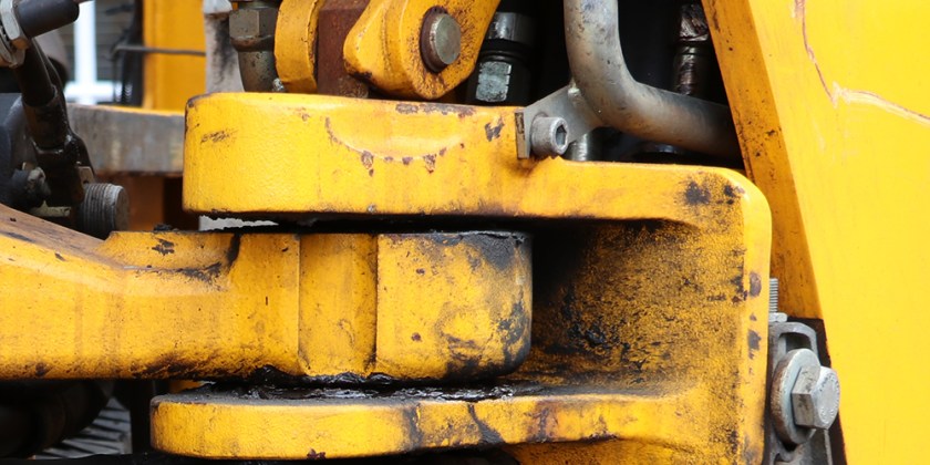 JCB machinery close up