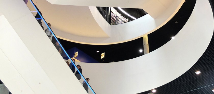 Birmingham library central escalator