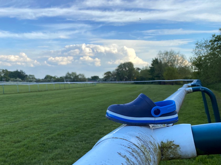 child's lost summer shoe