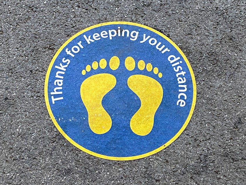 social distance sticker - thanks for keeping your distance