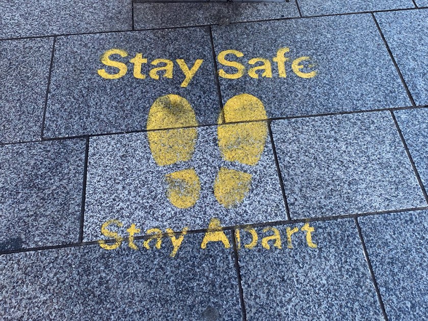 social distance sticker - stay safe stay apart