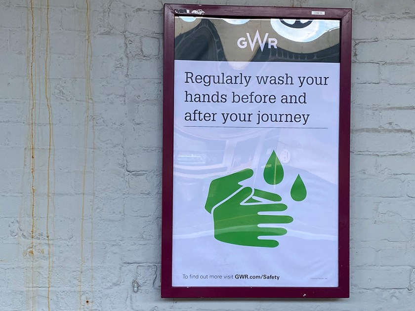 social distance sticker - wash your hands