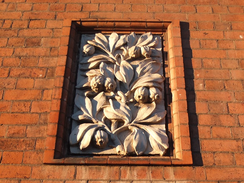 floral relief sculpture