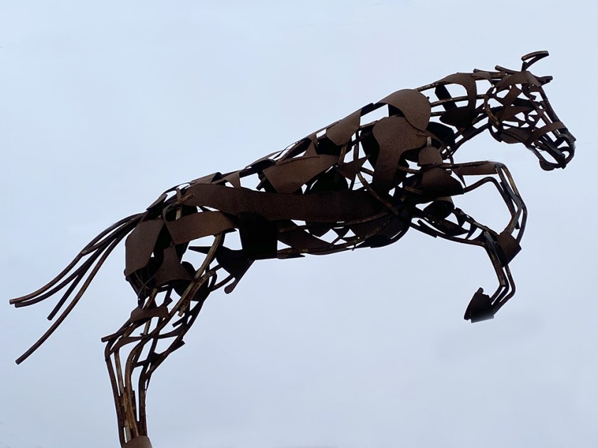 leaping horse statue